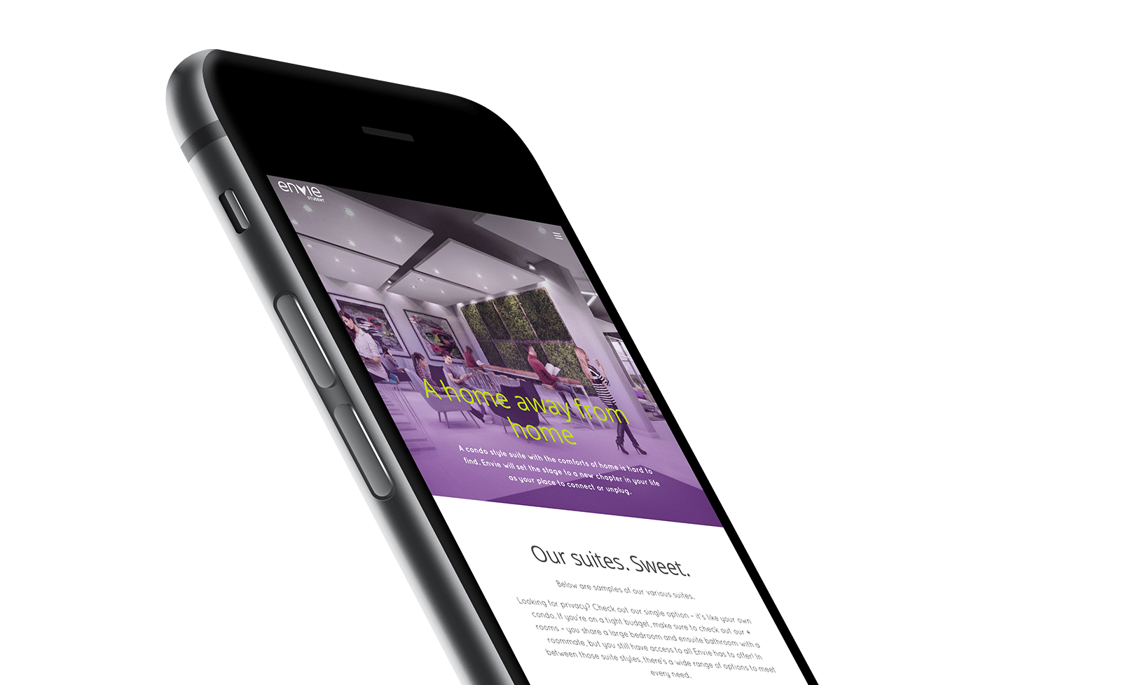 Envie - Mobile Website Design
