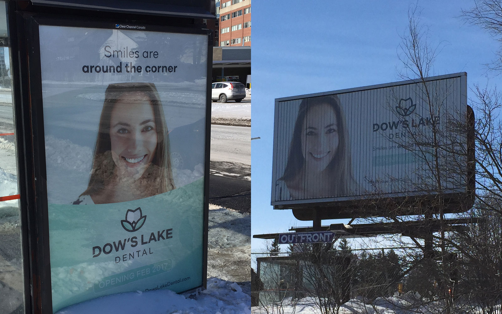 Dow's Lake Dental - Bus Stop and Billboard