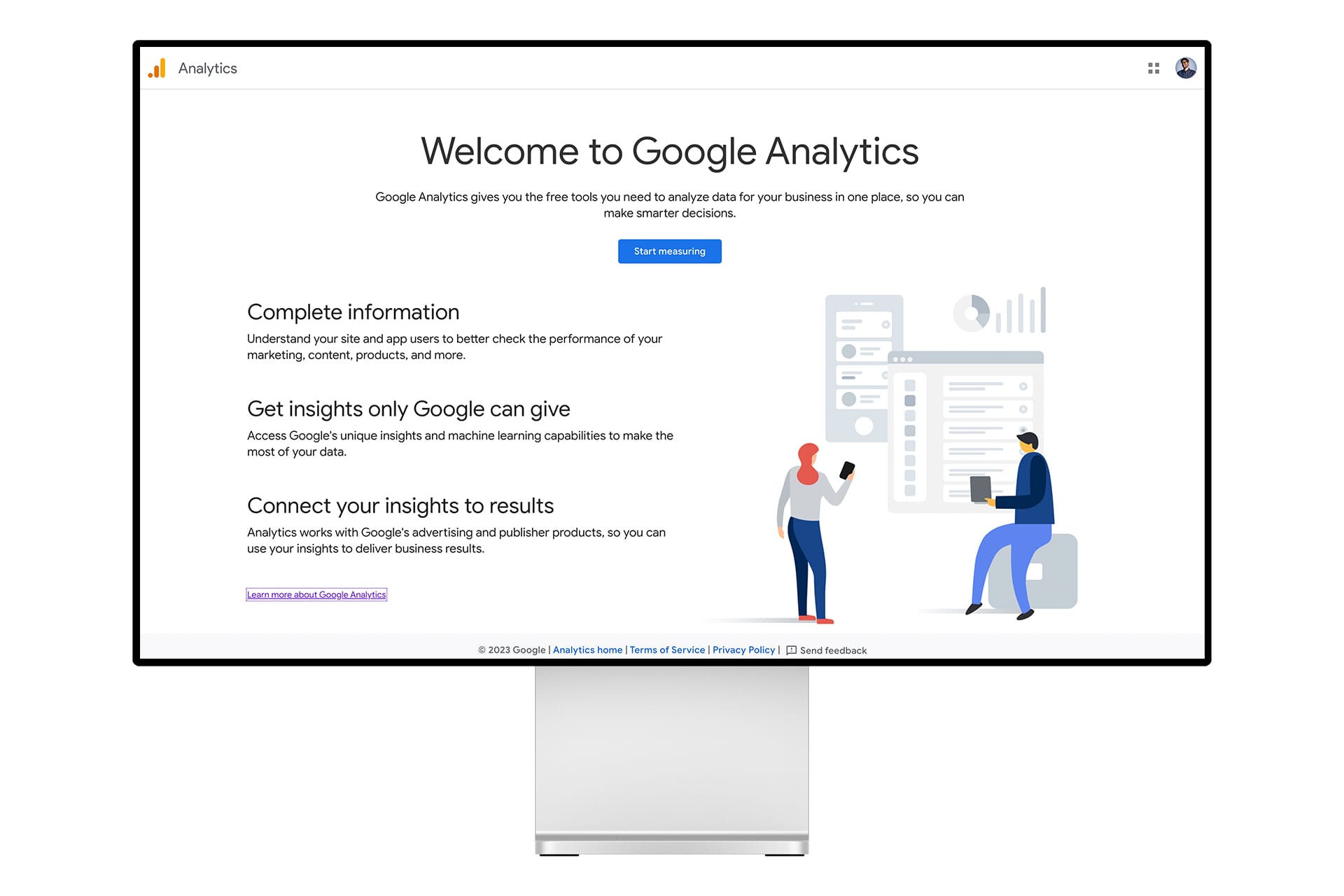 A screengrab of Google Analytics to analyze your website design