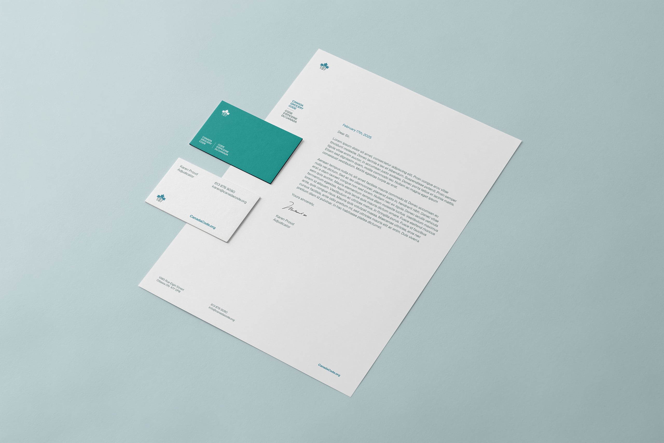 Canada Grocery Code - Stationery Design