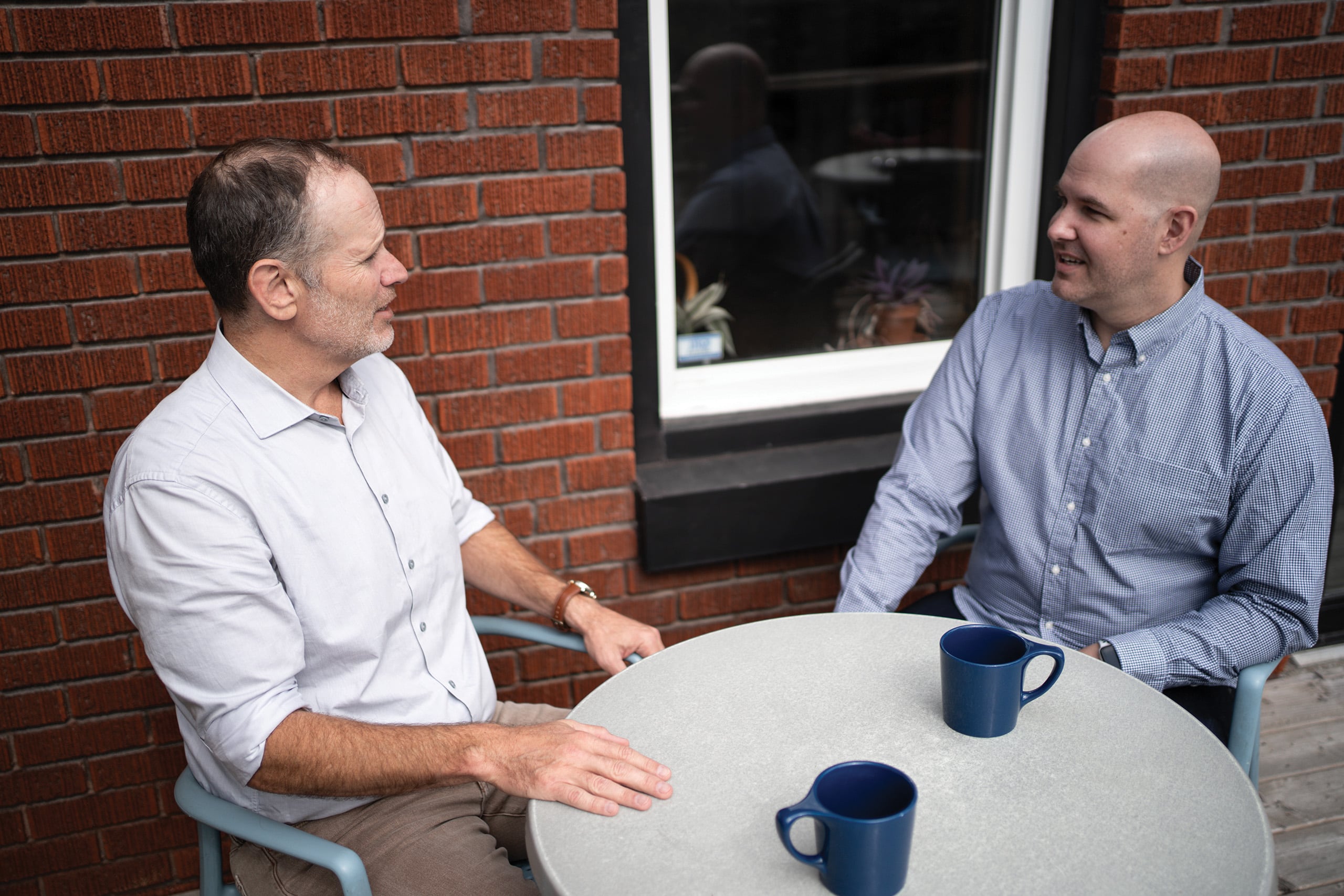 Jason McLinton and Chad Sehn discussed the FCC Conference over coffee