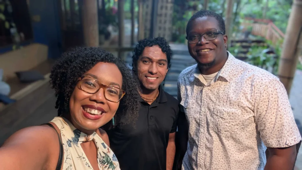 Our Trinidad team members celebrating their holiday brunch party