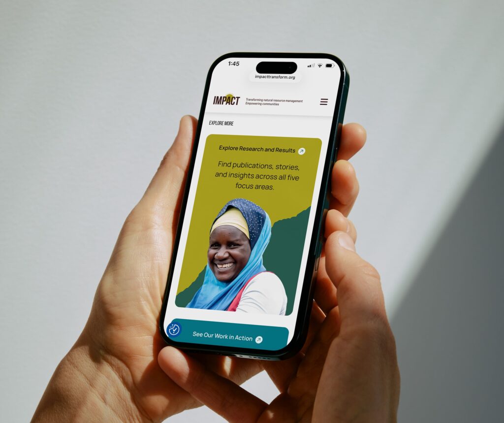 The new IMPACT website showcased on a mobile device